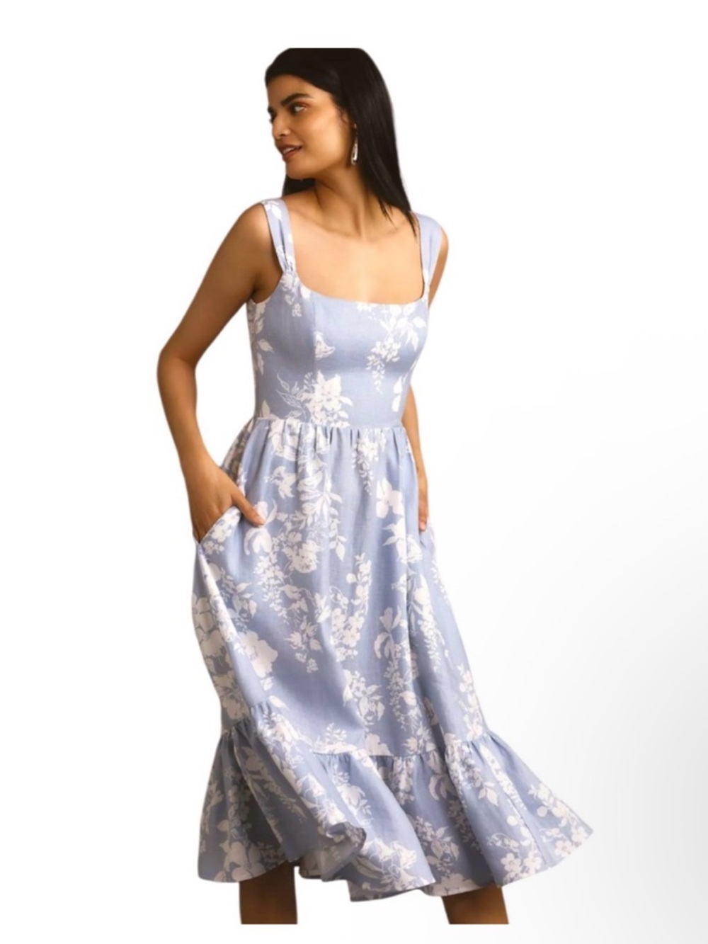 NWT REFORMATION BUCATINI LINEN MIDI DRESS SIZE 10